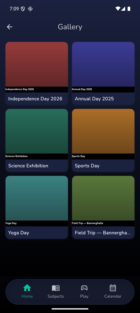 The album grid with cover thumbnails