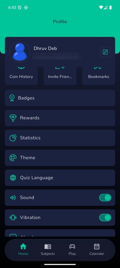 The profile list scrolled to Theme, Sound and Vibration