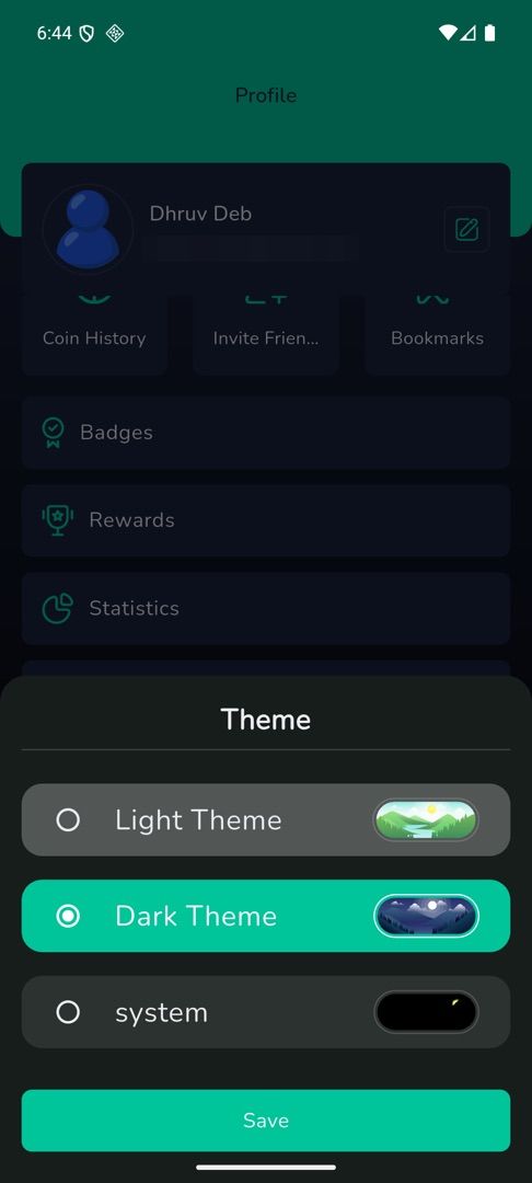 The Theme sheet
